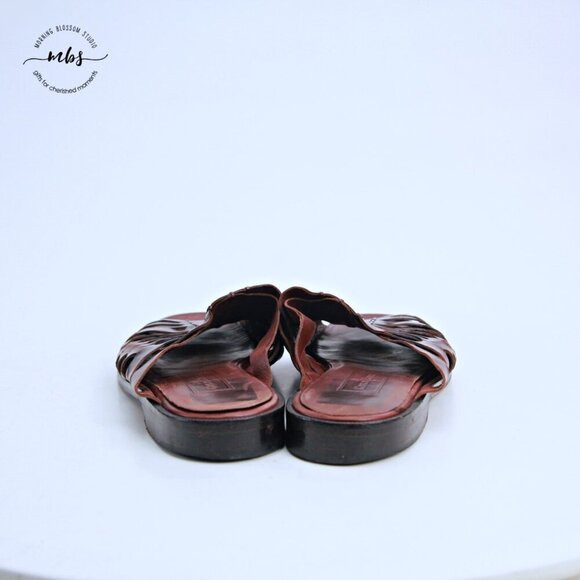 Cole Hann Woven Leather Slip On Sandals Brown‎ Men 13 main image 7